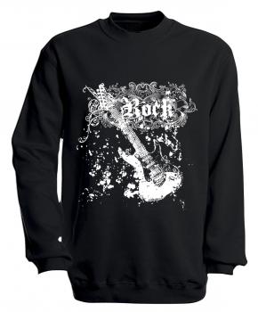 Sweatshirt mit Print - Rock - S10255 - versch. farben zur Wahl - Gr. schwarz / XL