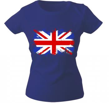 Girly-Shirt mit Print Flagge Fahne Union Jack Großbritannien G12122 Gr. Royal / XL