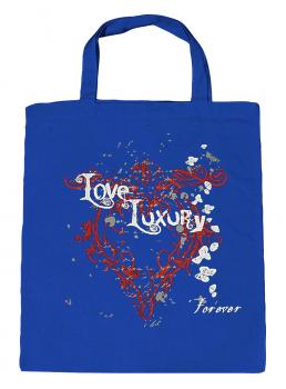 Baumwolltasche mit Print - Love Luxury - U10835 Royal