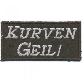 AUFNÄHER - Kurven Geil - 00829 - Gr. ca. 7,5 x 3,7 cm - Patches Stick Applikation