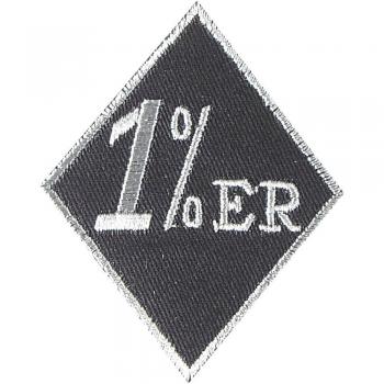 AUFNÄHER Patches Applikation - 1 %  ein Prozent - 03000 Gr. ca. 6 x 6 cm