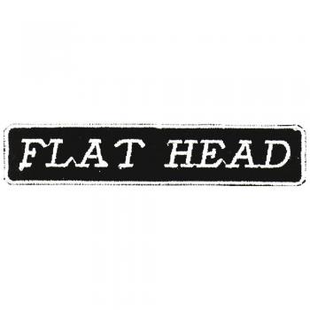 Applikation Patches Emblem Aufnäher - FLAT HEAD - Gr. ca. 10cm x 2cm - 03241