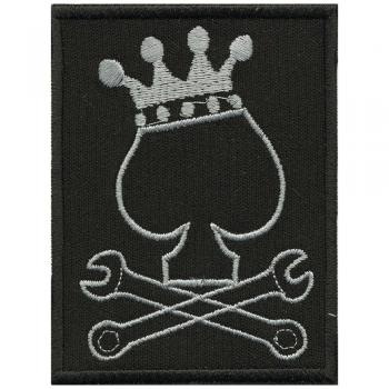 AUFNÄHER - Krone - 04414 - Gr. ca. 6,5 x 8 cm - Patches Stick Applikation