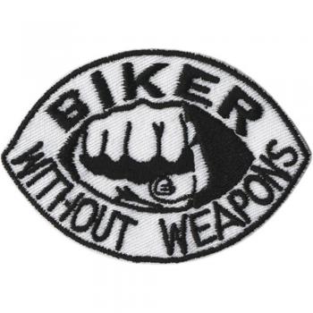 AUFNÄHER - Biker without weapons - 06009 - Gr. ca. 8 x 6 cm - Patches