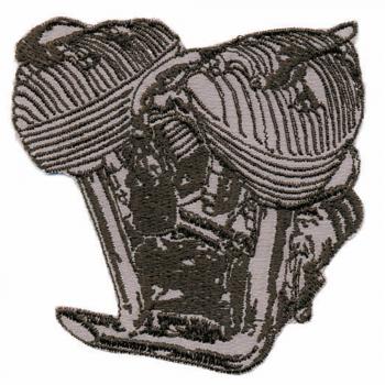 AUFNÄHER - Motor - 06013 - Gr. ca. 9 x 8 cm - Patches Stick Applikation