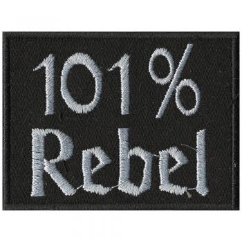 AUFNÄHER -101 % Rebel - 06148 - Gr. ca. 8 x 6,5 cm - Patches Stick Applikation