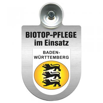 Einsatzschild Windschutzscheibe incl. Saugnapf - Biotop Pflege im Einsatz - 393808 - Region Baden-Württemberg