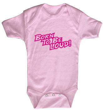 Baby-Body mit Print - Born to be loud - 12475 - rosa - Gr. 12-18 Monate