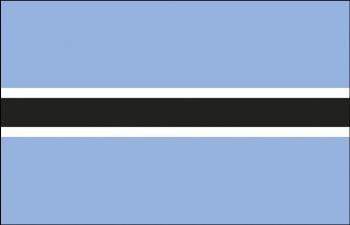 Länderfahne - Botswana - Gr. ca. 40x30cm - 77026 - Stockländerfahne