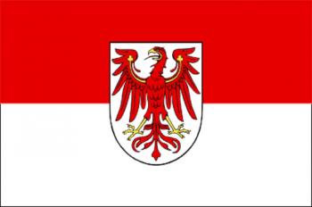 Deko-Fahne Flagge Wappen - Brandenburg - Gr. ca. 150x90 cm - 24010