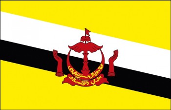 Stockländerfahne - Brunei - Gr. ca. 40x30cm - 77031 - Schwenkflagge