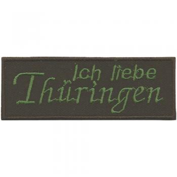 Aufnäher Applikation Button Patches Stick mit hochwertiger Einstickung - Thüringen - 03126 - Gr. ca. 8,5 x 3cm