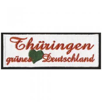 Aufnäher - Thüringen grünes Deutschland - 03127 - Gr. ca. 8,5 x 3 cm