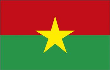 Auto-Fahne - Burkina Faso - Gr. ca. 40x30cm - 78033 - Flagge mit Klemmstab, Autoländerfahne