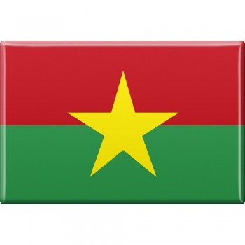 Küchenmagnet - Länderflagge Burkina Faso - Gr.ca. 8x5,5 cm - 38024 - Magnet