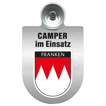 Einsatzschild Windschutzscheibe incl. Saugnapf - Camper im Einsatz - 309764 - Region Franken