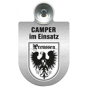 Einsatzschild Windschutzscheibe incl. Saugnapf - Camper im Einsatz - 309764 - Region Preussen