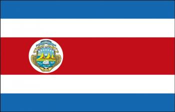 Auto-Fahne - Costa Rica - Gr. ca. 40x30cm - 78038 - Länderflagge mit Klemmstab, Fahne, Autoländerfahne