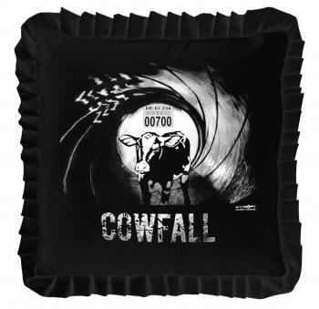 Dekokissen mit Print - COWFALL - Gr. ca. 40 x 40 cm - 11350 schwarz