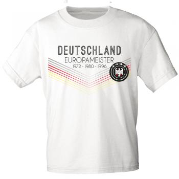 T-Shirt mit Aufdruck - Deutschland Europameister - 78567 weiß - Gr. L