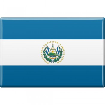 MAGNETBUTTON - EL SALVADOR - Gr. ca. 8 x 5,5cm (38032) Metall-Magnet Küchenmagnet
