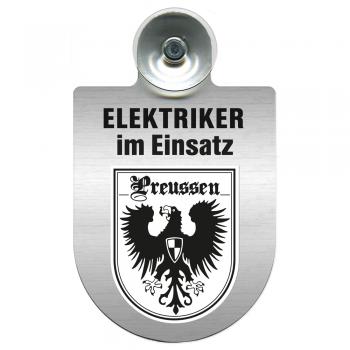Einsatzschild für Windschutzscheibe incl. Saugnapf - Elektriker im Einsatz - 309489-19 Region Preussen