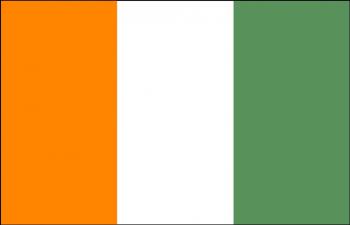 Stockländerfahne - Elfenbeinküste - Gr. ca. 40x30cm - 77046 - Länderflagge Hissfahne