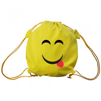 Trend-Bag mit Aufdruck - Emoji Smilie - 65201 - Turnbeutel Sporttasche Rucksack