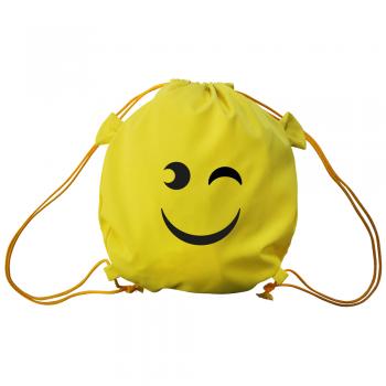 Trend-Bag mit Aufdruck - Smilie Zwinker - 65207 - Turnbeutel Sporttasche Rucksack