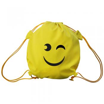 Trend-Bag mit Aufdruck - Smilie Zwinker - 65207 - Turnbeutel Sporttasche Rucksack