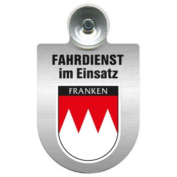 Einsatzschild Windschutzscheibe incl. Saugnapf - Fahrdienst im Einsatz - 309458 - incl. Regionen nach Wahl