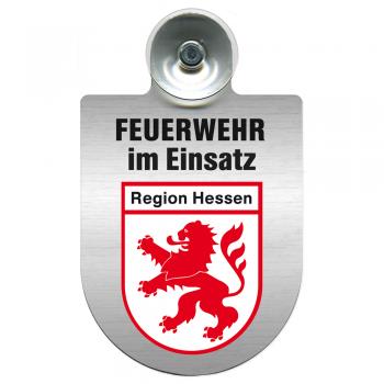 Einsatzschild Windschutzscheibe incl. Saugnapf - Feuerwehr im Einsatz - 309355