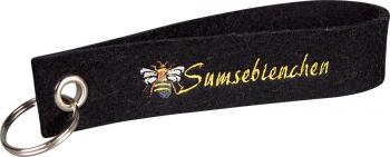 Filz-Schlüsselanhänger mit Stick Sumsebienchen Gr. ca. 17x3cm 14471 schwarz
