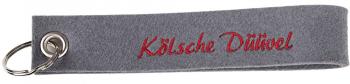 Filzanhänger mit Stick - Kölsche Düüvel - Gr. ca. 17x3cm 14218 grau