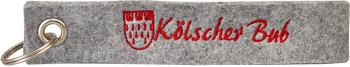 Filz-Schlüsselanhänger Stickerei Kölscher Bub Gr. ca. 17x3cm 14434 versch. Farben