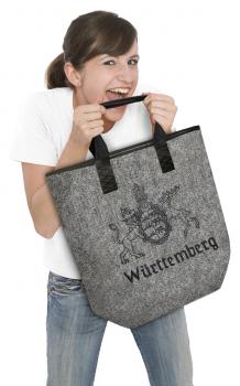 Filztasche - WÜRTTEMBERG 26030  Gr. ca. 46,5 cm x 39,5 cm  Bag Shopper Umhängetasche