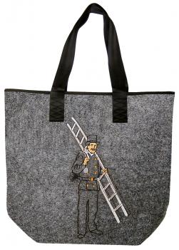 Filztasche mit Stickerei - SCHORNSTEINFEGER - 26171 - Tasche Shopper Umhängetasche