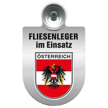 Einsatzschild Windschutzscheibe incl. Saugnapf - Fliesenleger im Einsatz - 393811 - Region Österreich