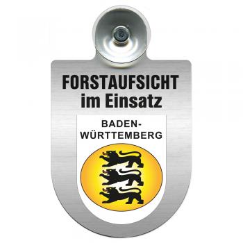 Einsatzschild Windschutzscheibe incl. Saugnapf - Forstaufsicht im Einsatz - 309377 - Region Baden-Württemberg