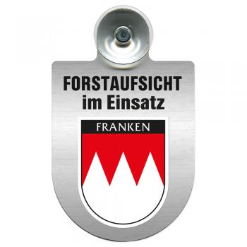 Einsatzschild Windschutzscheibe incl. Saugnapf - Forstaufsicht im Einsatz - 309377 - Region Franken