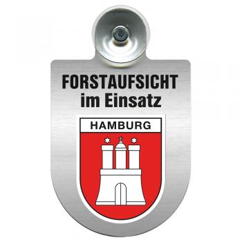 Einsatzschild Windschutzscheibe incl. Saugnapf - Forstaufsicht im Einsatz - 309377 - Region Hamburg