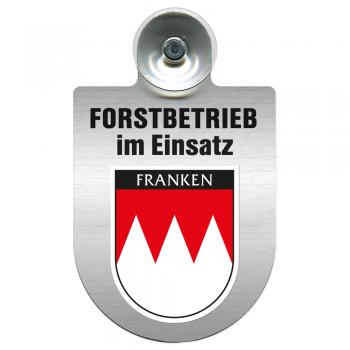 Einsatzschild Windschutzscheibe incl. Saugnapf - Forstbetrieb im Einsatz - 309374-18 - Region Franken