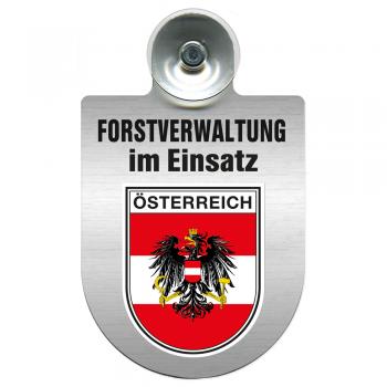 Einsatzschild für Windschutzscheibe incl. Saugnapf - Forstverwaltung im Einsatz - 309732-20 Region Österreich