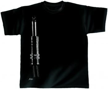 T-Shirt unisex mit Print - Crew - von ROCK YOU MUSIC SHIRTS - mit zweiseitigem Motiv - 10398 schwarz - Gr. L