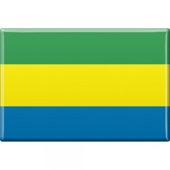 Küchenmagnet - Länderflagge Gabun - Gr.ca. 8x5,5 cm - 38037 - Magnet