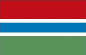 Stockländerfahne - Gambia - Gr. ca. 40x30cm - 77053 - Länderfahne Schwenkfahne