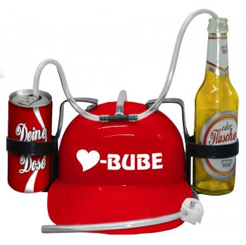Trinkhelm Spaßhelm mit Printmotiv - Herz Bube - 51614 - versch. Farben zur Wahl rot