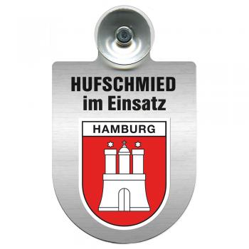 Einsatzschild Windschutzscheibe incl. Saugnapf - Hufschmied im Einsatz - 309391-15 - Region Hamburg
