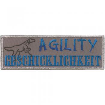 Aufnäher - Agility Geschicklichkeit - 04552 - Gr. ca. 11 x 4 cm - Patches Stick Applikation