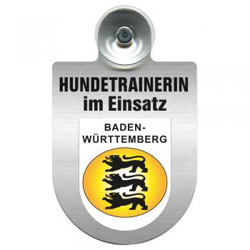Einsatzschild mit Saugnapf Hundetrainerin im Einsatz  309379/1 Region Baden-Württemberg